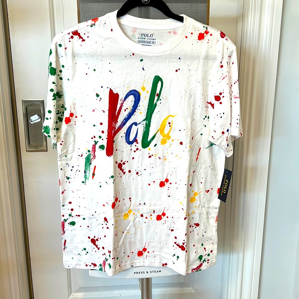POLO RL WHITE SPLATTER T-SHIRT
